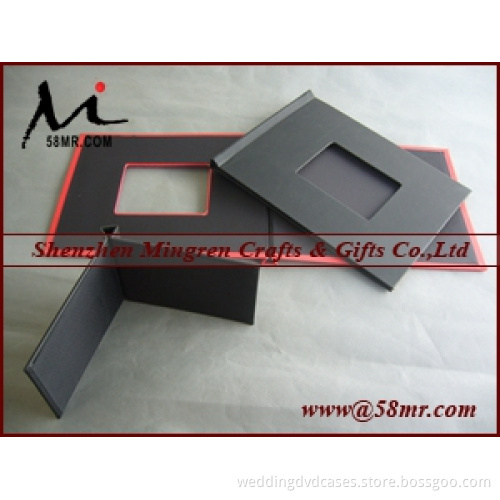 Elegant Leather Fabric Cloth Photo Book Folder Holder Cover with Clip